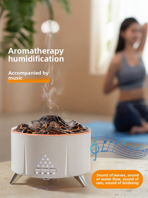 Bluetooth Speaker Humidifier with Flame Effect