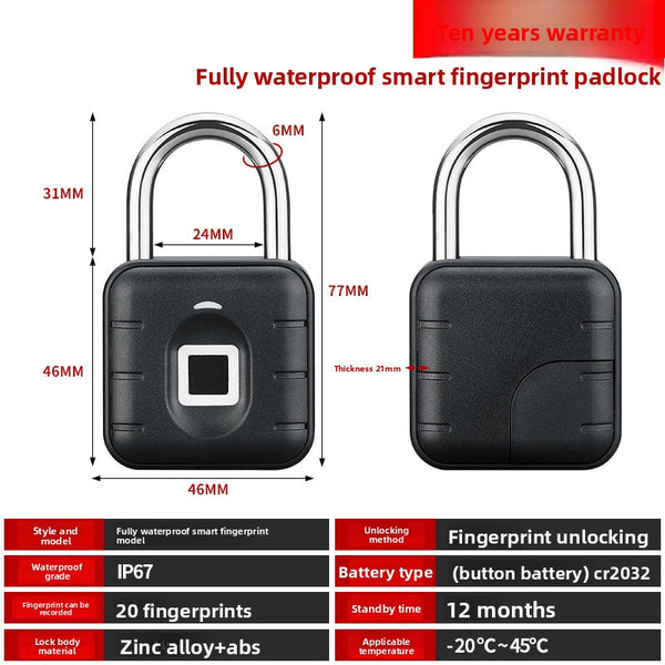 Smart Fingerprint Gym Lock